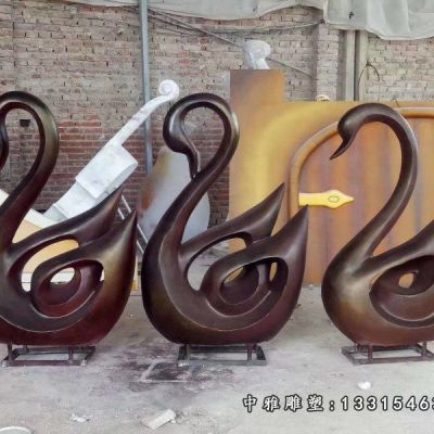 天鹅铜雕动物雕塑