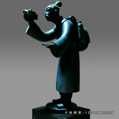铜雕公园人物雕塑