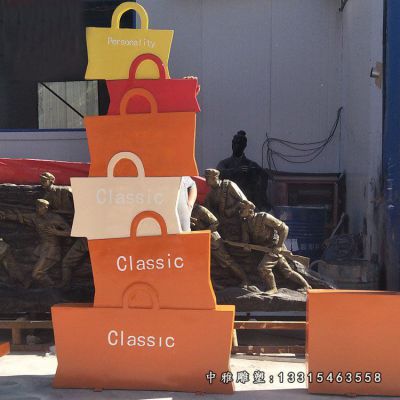 商场不锈钢购物人物雕塑