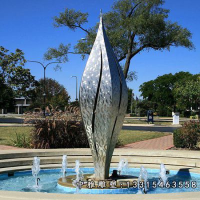 喷泉景观不锈钢雕塑