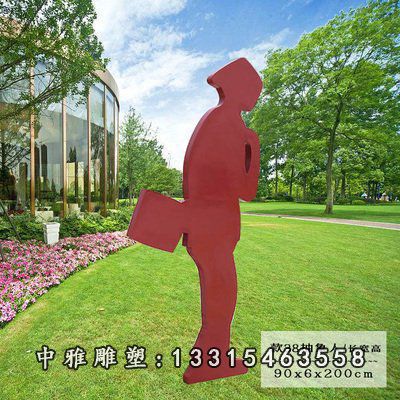 广场不锈钢人物雕塑