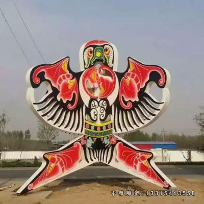 不锈钢仿真风筝雕塑