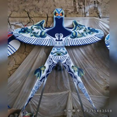 不锈钢彩绘风筝雕塑