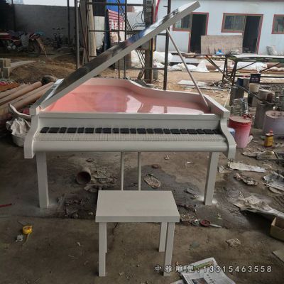 不锈钢广场钢琴雕塑