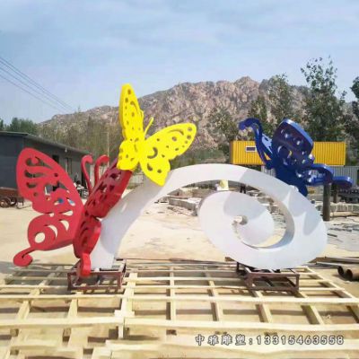 公园不锈钢蝴蝶雕塑