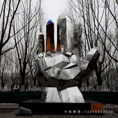 公园不锈钢手雕塑