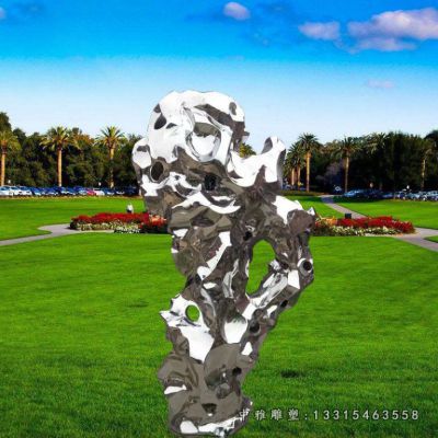 不锈钢园林太湖石雕塑