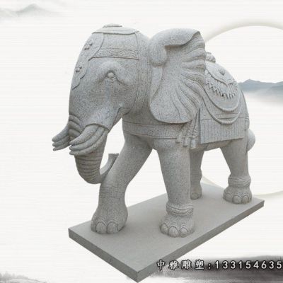 动物石雕大象