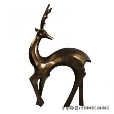 抽象铜雕小鹿雕塑