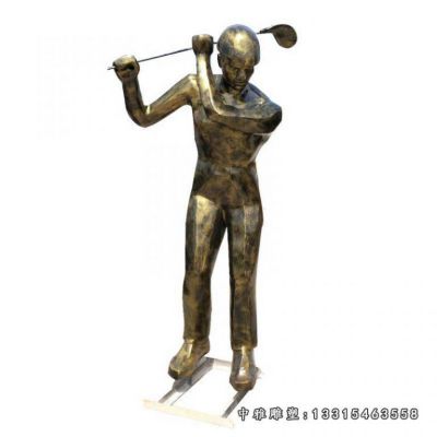 打高尔夫球人物铜雕