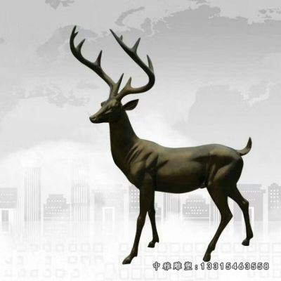 动物铜雕小鹿