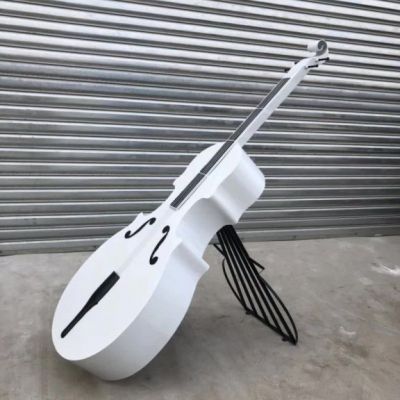 不锈钢乐器提琴雕塑