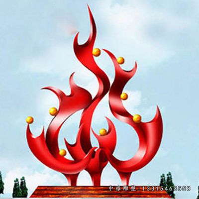 大型不锈钢彩带雕塑