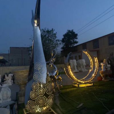 广场灯饰不锈钢雕塑