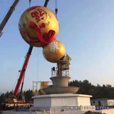 不锈钢广场葫芦雕塑