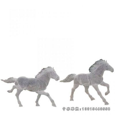 动物不锈钢马雕塑