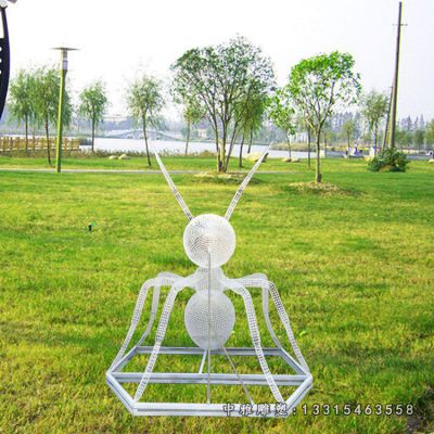 公园蚂蚁不锈钢雕塑