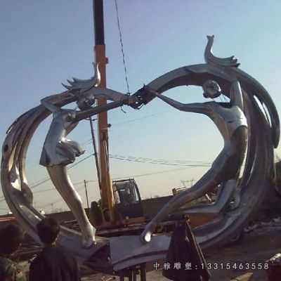 跳舞人物不锈钢雕塑