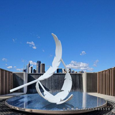 户外羽毛不锈钢摆件