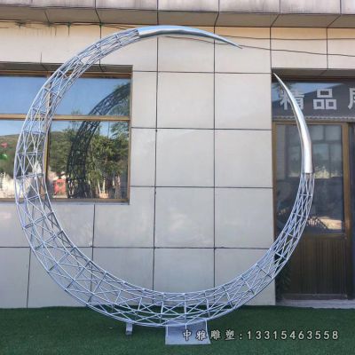 不锈钢月亮景观雕塑