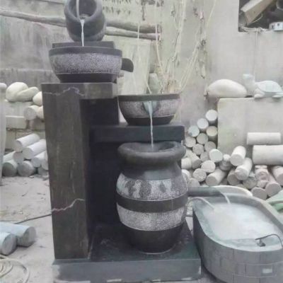 仿古流水摆件石雕