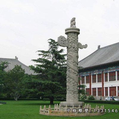 龙柱景观石雕雕塑