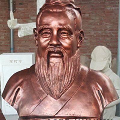 铜雕孔子胸像