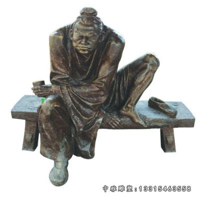 步行街铜雕小品人物