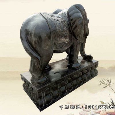 门口铜雕大象