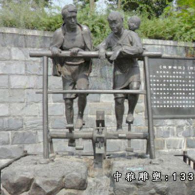 商业街铜雕民俗人物