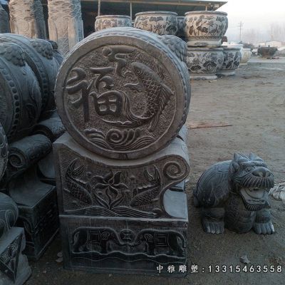 仿古石雕抱鼓石雕塑