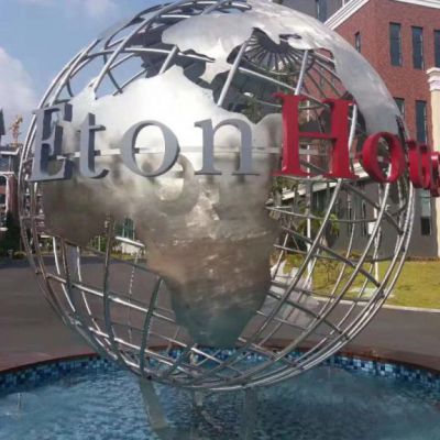 不锈钢广场地球仪雕塑