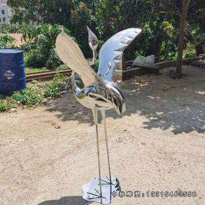 火烈鸟不锈钢雕塑