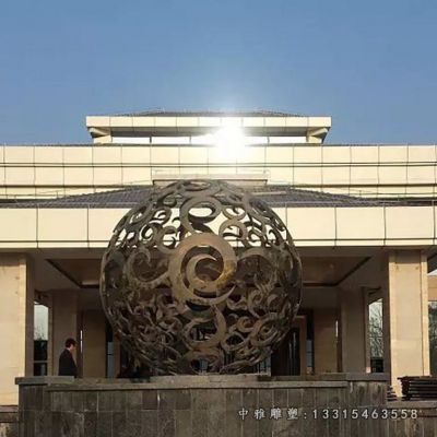 广场圆球不锈钢雕塑