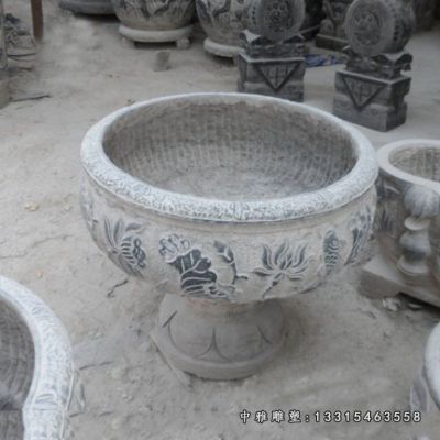 景观石雕花盆