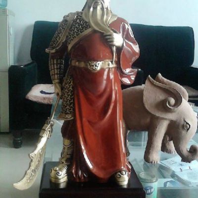 铜雕历史人物关公