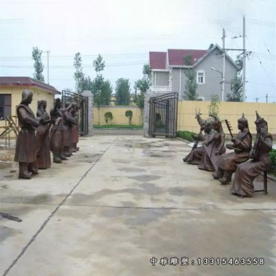 铜雕民俗唱戏人物