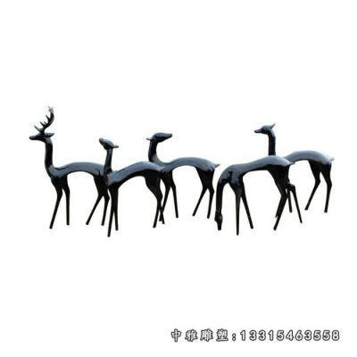 铜雕公园小鹿