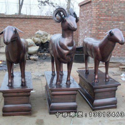 铜雕动物羊雕塑
