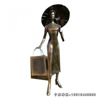 公园铜雕抽象人物