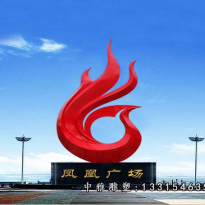 凤凰动物不锈钢雕塑