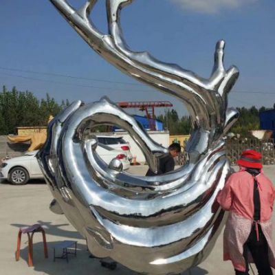 海浪景观不锈钢雕塑