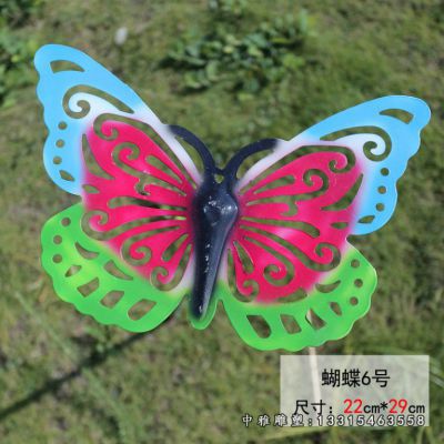 不锈钢动物蝴蝶雕塑