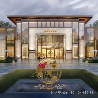 镂空地球仪不锈钢雕塑