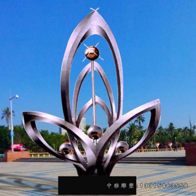 不锈钢仿真花朵雕塑