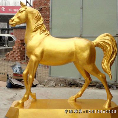 铜雕广场奔马