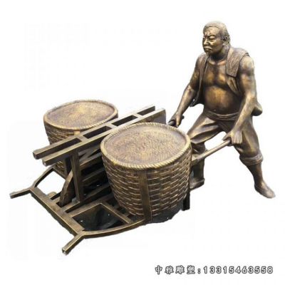 铜雕民俗主题人物