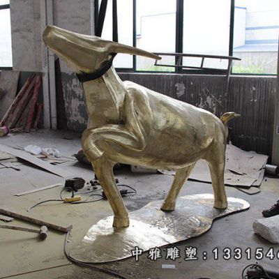 广场铜牛摆件