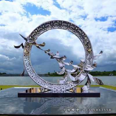 不锈钢和平鸽子雕塑