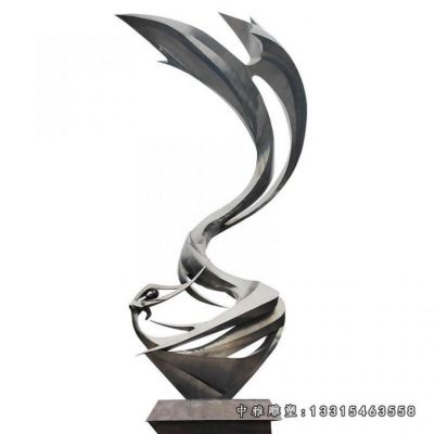 海豚动物不锈钢雕塑